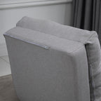 3-in-1 Sofa Bed, Convertible to a Chaise Longue and Floor Sofa with 2 Cushions, Light Grey