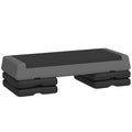 Adjustable Fitness Stepper 10.5/15.5/20.5 cm with Non-Slip Surface and 250 kg Capacity, Grey