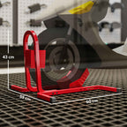 HOMCOM 3-Level Adjustable Motorcycle Wheel Chock, 250kg Max, Metal, 60x55x43cm, Red
