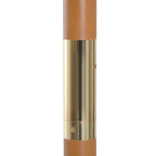 Round Garden Umbrella, Wood and Polyester with Rope Opening, 2.5x2.3 m, Bordeaux - Borge' Group Limited