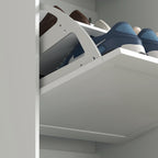 Space-Saving 3-Drawer Shoe Rack with 2-Tier Adjustable Shelves, Wooden, 60x23.5x115 cm, White