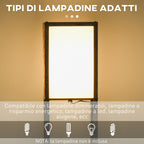 Floor Lamp with 3 Integrated Shelves, E27 Socket, Power 40W, 26x26x160cm, Wood Color