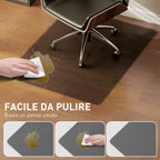 120x90cm Transparent Black Plastic Floor Protector for Office Chairs