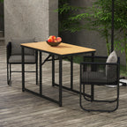 Opulent 3-Piece Garden Set by Outsunny: 2 Luxurious Chairs (50x51.5x67 cm) & Elegant Table (110x60x75 cm) in Composite Wood - Borgè