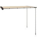 2.5x1.6m Waterproof Adjustable Height Side Car Roof Awning, Khaki