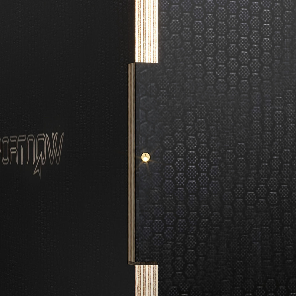 3-Height Plyometric Jump Box in Non-Slip Wood, 41-36-31cm, Black