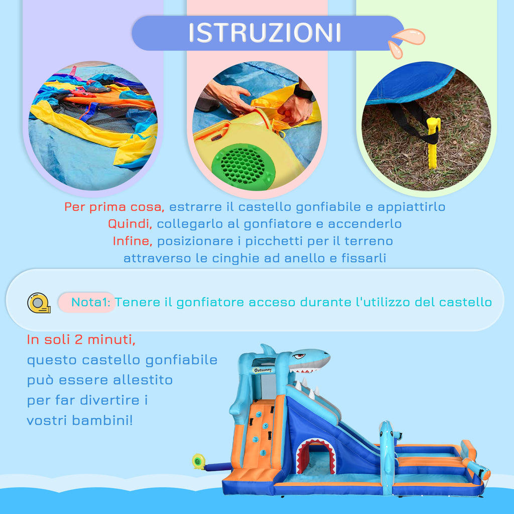 Exciting Bouncy Castle with Inflator, Slide, Pool, and Climbing Wall - Perfect for Children 3-8 Years - Borgè