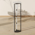 Floor Lamp with 5 Shelves and LED Light, 3 Brightness Levels and Foot Switch, Black