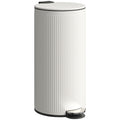 HOMCOM 30L Metal and PP Soft-Close Lid Rubbish Bin, Cream