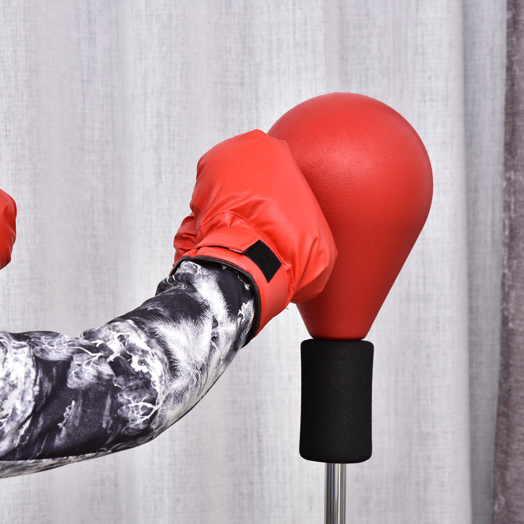 Punching Ball with Adjustable Height and Gloves Included, Ф48x136-154cm, Red