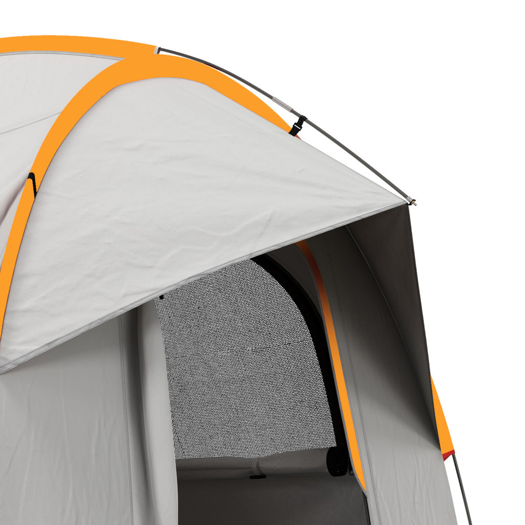 Outsunny 3-Door Waterproof Car Tent in Polyester, PE and Fiberglass, 239x210x210 cm, Gray and Orange - Borgè