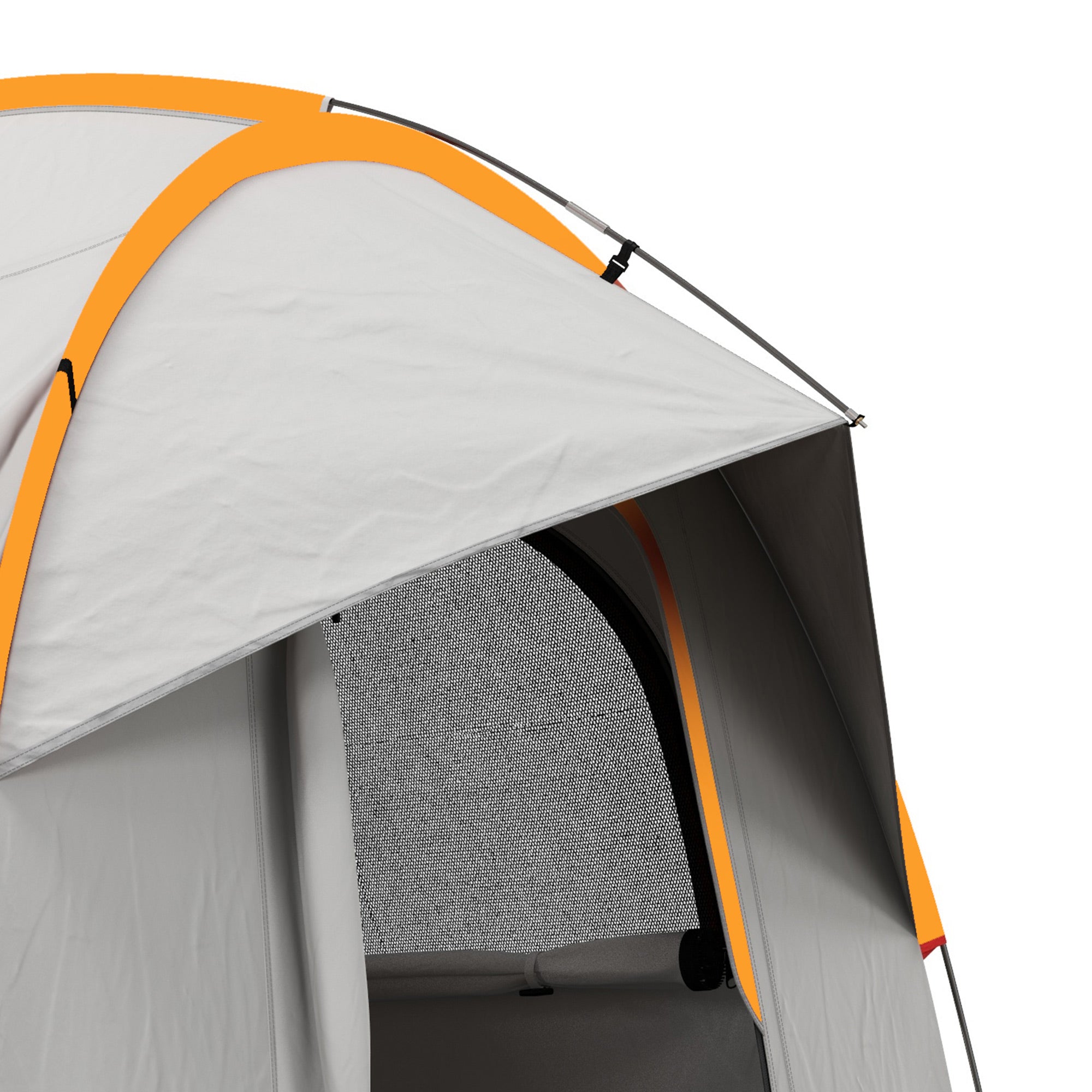 Outsunny 3-Door Waterproof Car Tent in Polyester, PE and Fiberglass, 239x210x210 cm, Gray and Orange - Borgè