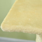 3-Tier Cat Tree with Scratching Post, Plush and Sisal, 40x35x72 cm, Cream