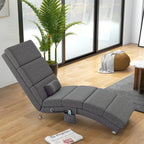 Massage Chair with 8 Vibration Points and Heating, 5 Modes, Timer and Remote Control, Grey