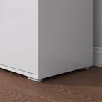 Modern Sideboard with 2 Cabinets and 2 Push-Open Drawers, 79x36x74cm, Gloss White