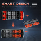 Step Fitness for Aerobics Adjustable to 3 Heights 10-15-20 cm in Plastic, Black and Red - Borgè