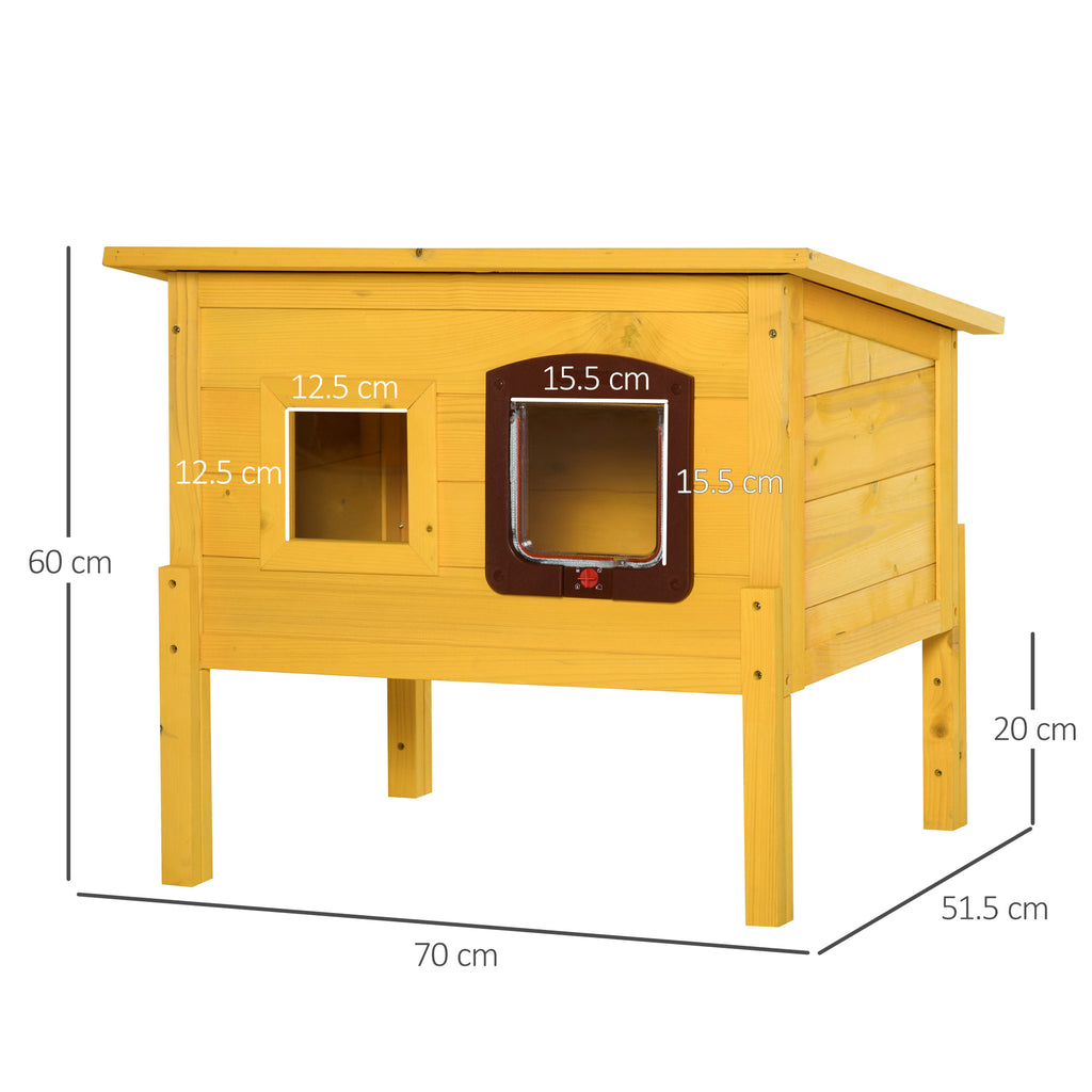 PawHut Kennel House for Pets in Fir Wood 70 x 51.5 x 60cm - Borgè