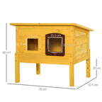 PawHut Kennel House for Pets in Fir Wood 70 x 51.5 x 60cm - Borgè