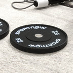 SportNow Set of 2 10kg gym discs for barbell and dumbbells with Ø5cm, black attack - Borgè