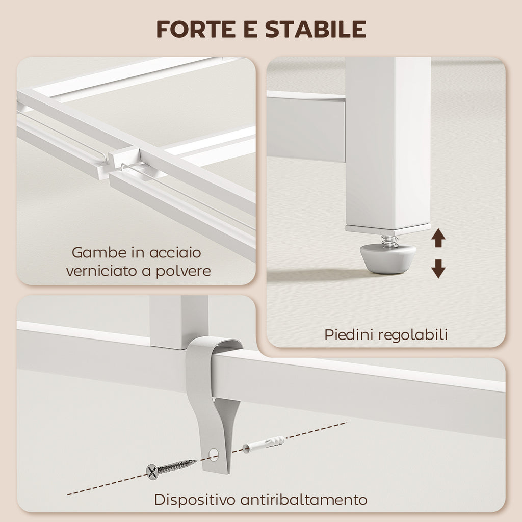 HOMCOM Space-Saving Folding Desk with Removable Monitor Stand, 100x48x87.5 cm, Wood