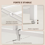 HOMCOM Space-Saving Folding Desk with Removable Monitor Stand, 100x48x87.5 cm, Wood