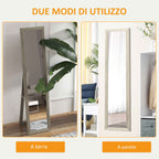 HOMCOM Modern Full-Length Floor Mirror, 37x157 cm, Grey