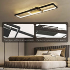 HOMCOM Dimmable LED Ceiling Light 3000-6000K with Remote Control and Switch, 70x30 cm, Black