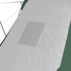 Camping Tent 4-6 People with 2 Rooms, in Polyester and Fiberglass, 555x225x190 cm, Gray and Green