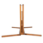 3-Level Adjustable Folding Portable Wooden Hanging Hammock Stand, 388x120x89cm