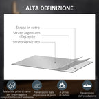 Bathroom Mirror with Adjustable LED Lights, Touch Switches and Anti-Fog Function, 70x50 cm
