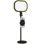 LED Desk Lamp with Phone Holder, 5 Light Colors and 10 Brightness, Black