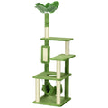 Cat Tree for cats with hammock, ball and Scratch Pole, 49x49x142cm, green - Borgè