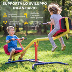 Swing Seesaw 360° Rotating 253x96x75 cm Multicolor