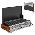 Outsunny Portable Charcoal Barbecue with Removable Tray, Stainless Steel and Metal, 50.5x34x33 cm, Black