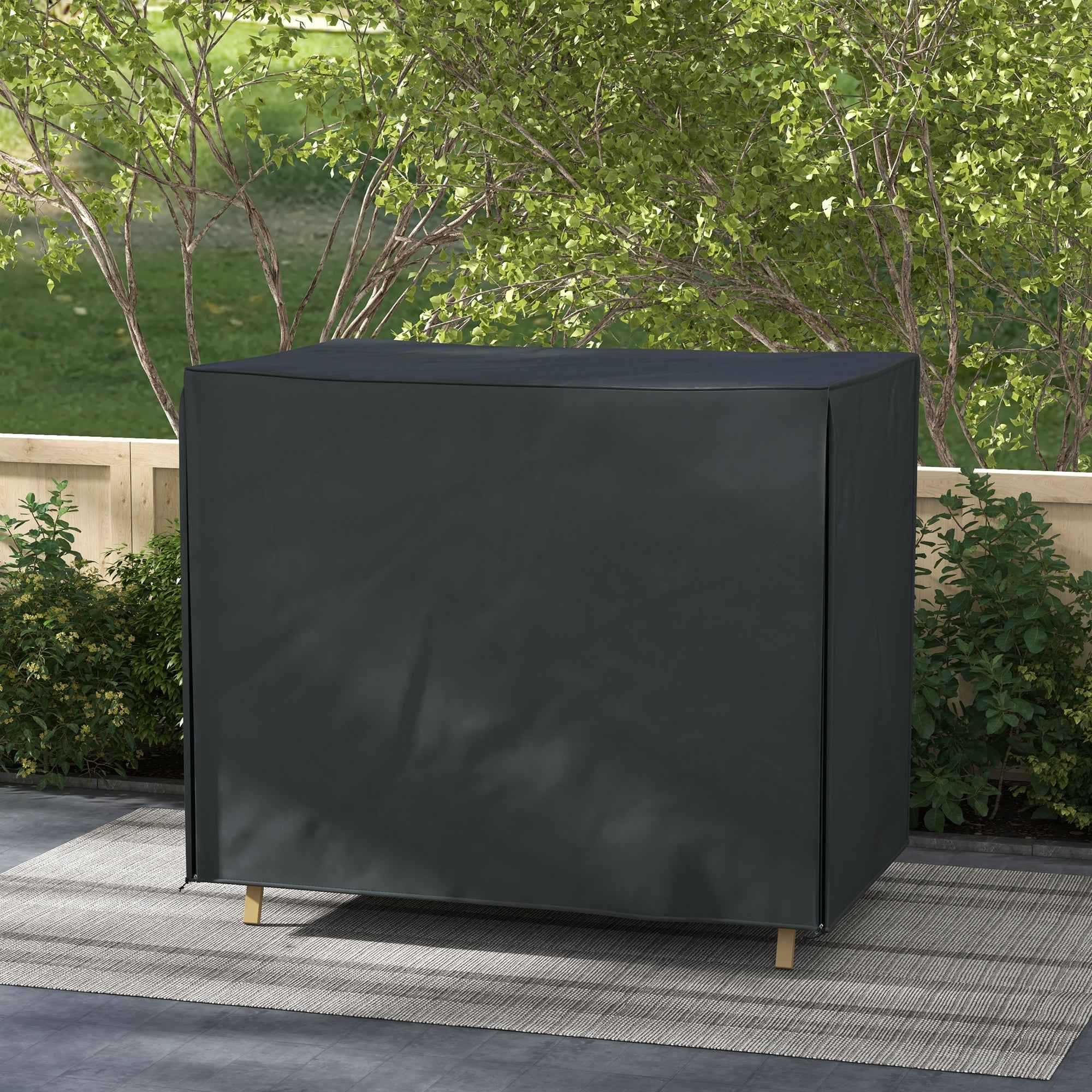 Outsunny 3-Seater Garden Swing Cover, Waterproof and UV-Proof, 220x125x172 cm, Black
