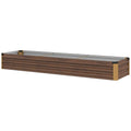 Outsunny Raised Garden Bed Balcony Planter 240x60x30 cm, Dark Wood