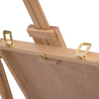 HOMCOM Tripod Easel with Drawer, Palette and Adjustable Shoulder Strap, Beech Wood, Wood Color