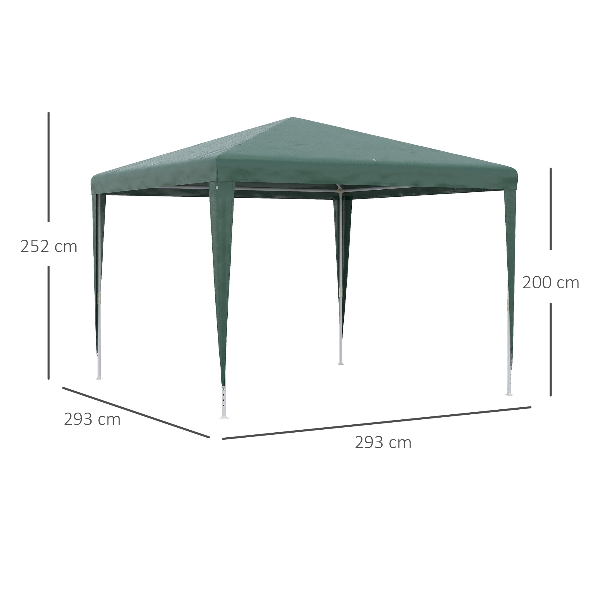 Garden Gazebo 3x3 m Foldable and Portable with Anti-UV Cover, Green