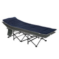 Folding Camping Cot for Adults with Pillow and Carry Bag, 188x64.5x53cm - Blue