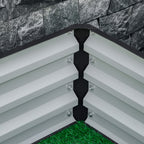 Open Bottom Raised Garden Bed with Covering, in Galvanized Steel, 120x120x30 cm, Gray - Borgè