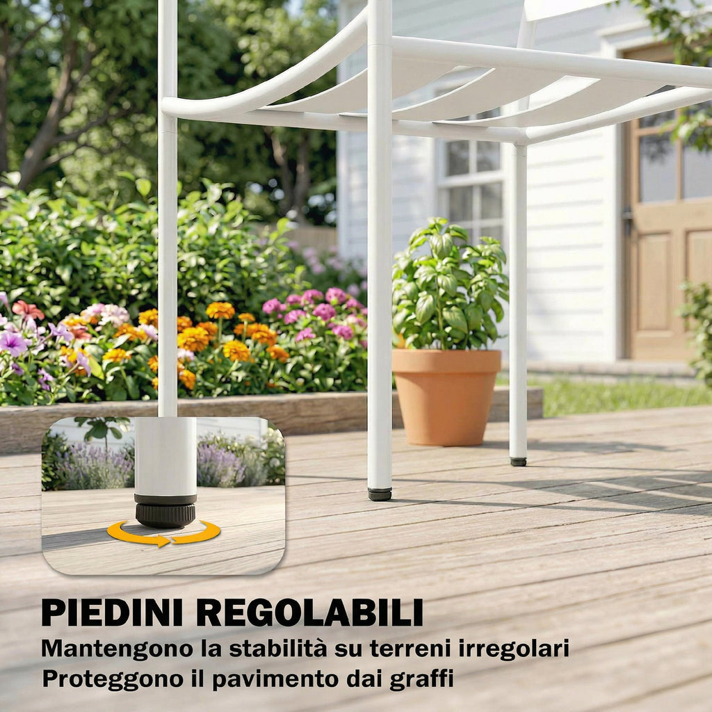 Outsunny 3-piece bistro set: glass table and 2 chairs, white outdoor furniture.