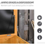 Outsunny Waterproof Outdoor Storage Chest in Fir Wood with Raised Base, 127x56x60 cm, Dark Yellow