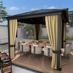 Garden Gazebo 3x3.6m in Aluminum with Mosquito Net and Polycarbonate Roof