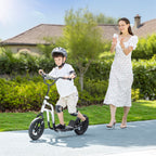 Kids Scooter for 5-12 Years Old with Brake, Kickstand and Adjustable Handlebar, 129x52x80-88 cm, White and Black