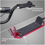 Kids Scooter for 5-12 Years Old with Rear Brake and Adjustable Handlebar, 120x52x80-88 cm, Red