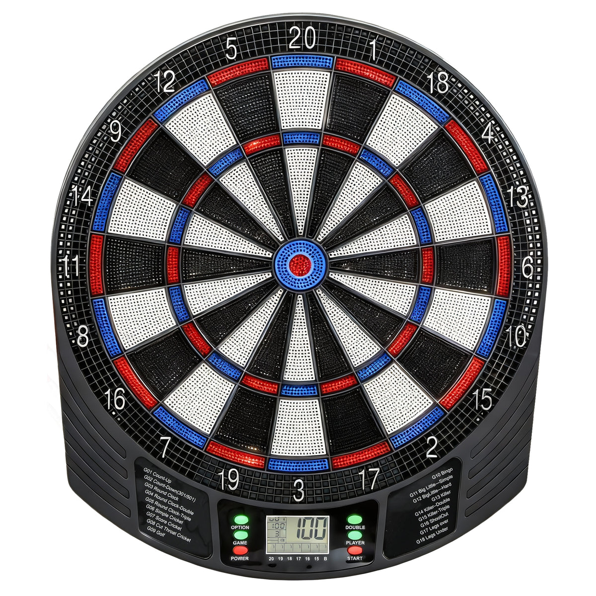 SPORTNOW Electronic Dartboard, Soft Tip Dartboard with 6 Darts and LCD Display, for 8 Players, 18 Games and 159 Variations
