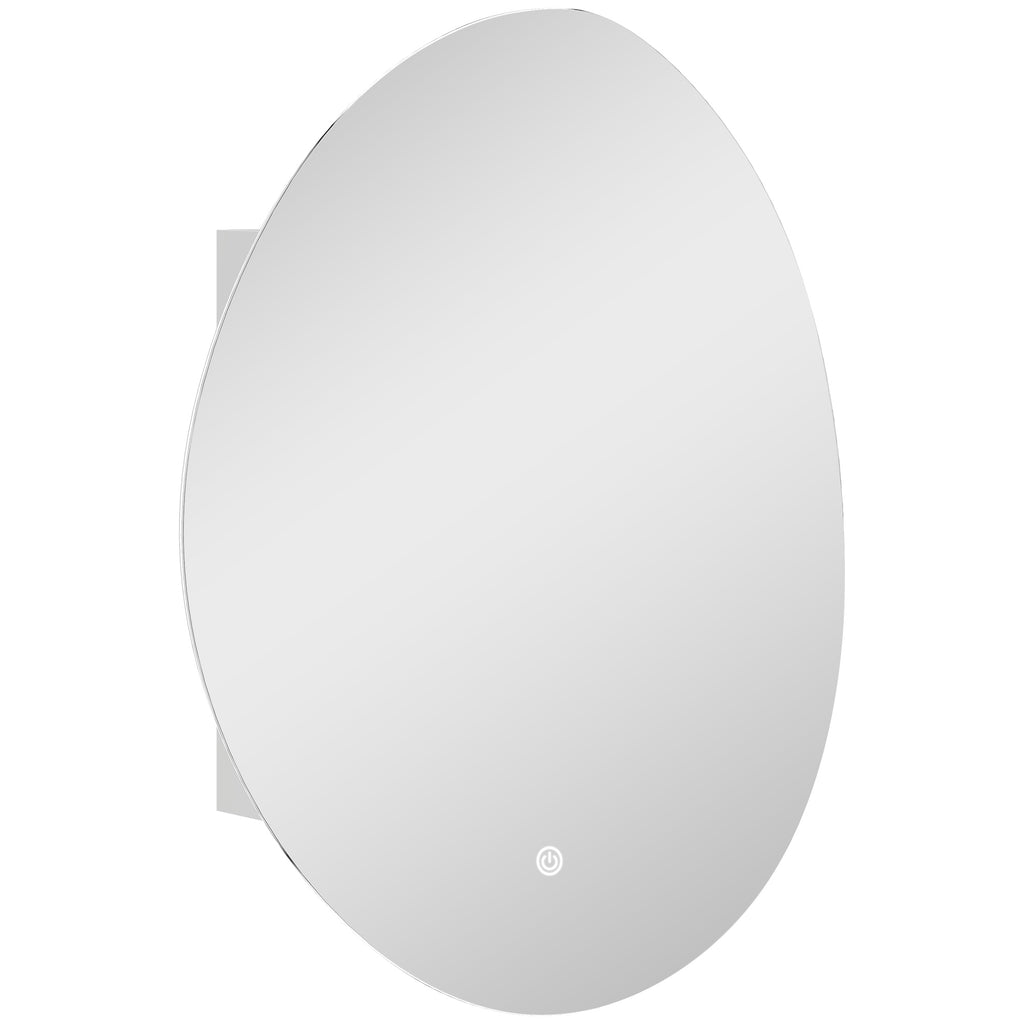 LED Bathroom Cabinet, Anti-Fog, 3-Color Dimmable Lighting, White, Wall Mounted