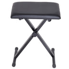 Piano Bench Padded Height Adjustable Foldable Non-Slip, Black, 39x29x47cm