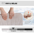 HOMCOM Adjustable Office Chair, Tilting and Swivel, Chenille Fabric and Steel, 62x67x83-93 cm, Beige