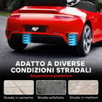 Officially Licensed RUF GT Ride-On Toy Car for Kids Ages 3-5, Remote Control, Seat Belt and Music, Red